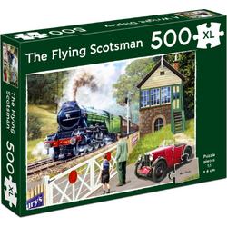 XL-legpuzzel Trein op een perron in Schotland met 500 extra grote stukjes.